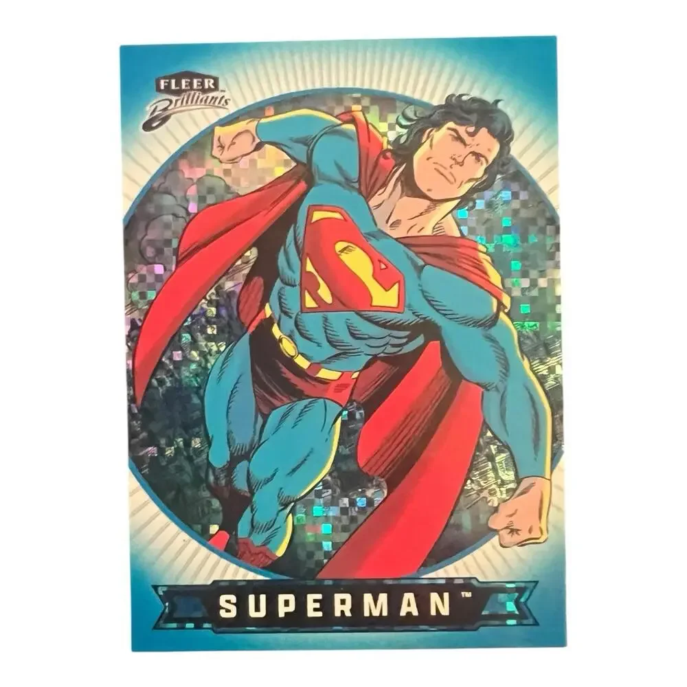 2025 Fleer Brilliants Superman #70 Superman - DC Comics Blue Refractor /999